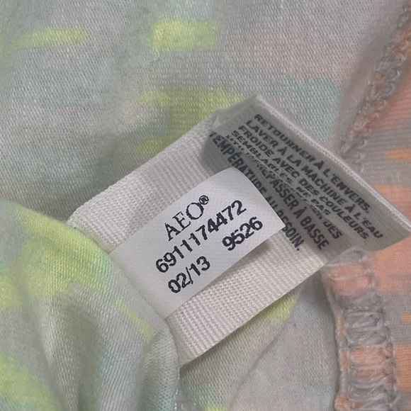 American Eagle Neon Geometric Bodycon Mini Dress XS Y2K Stretch - Picture 7 of 7